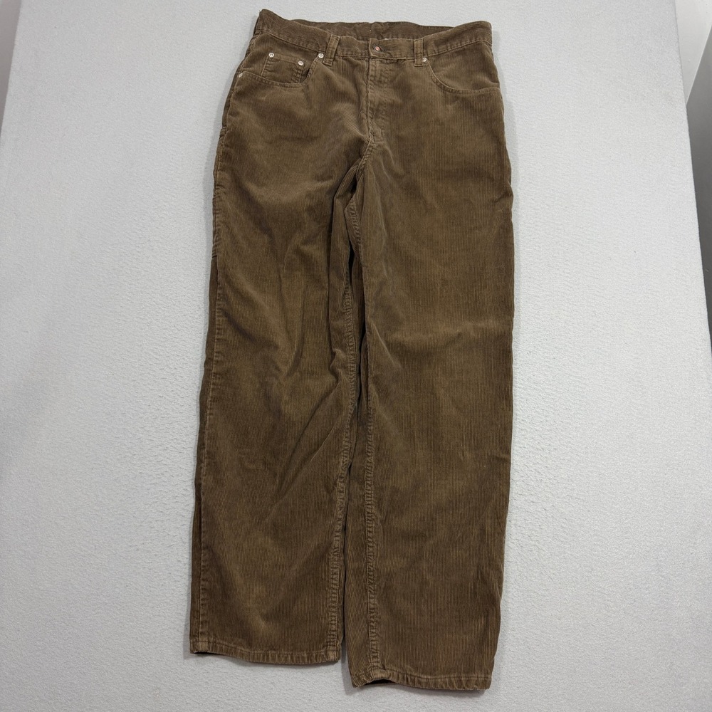 Vintage Emergency Exit Pants 34x 32 Brown Corduroy Carpenter Workwear Straight